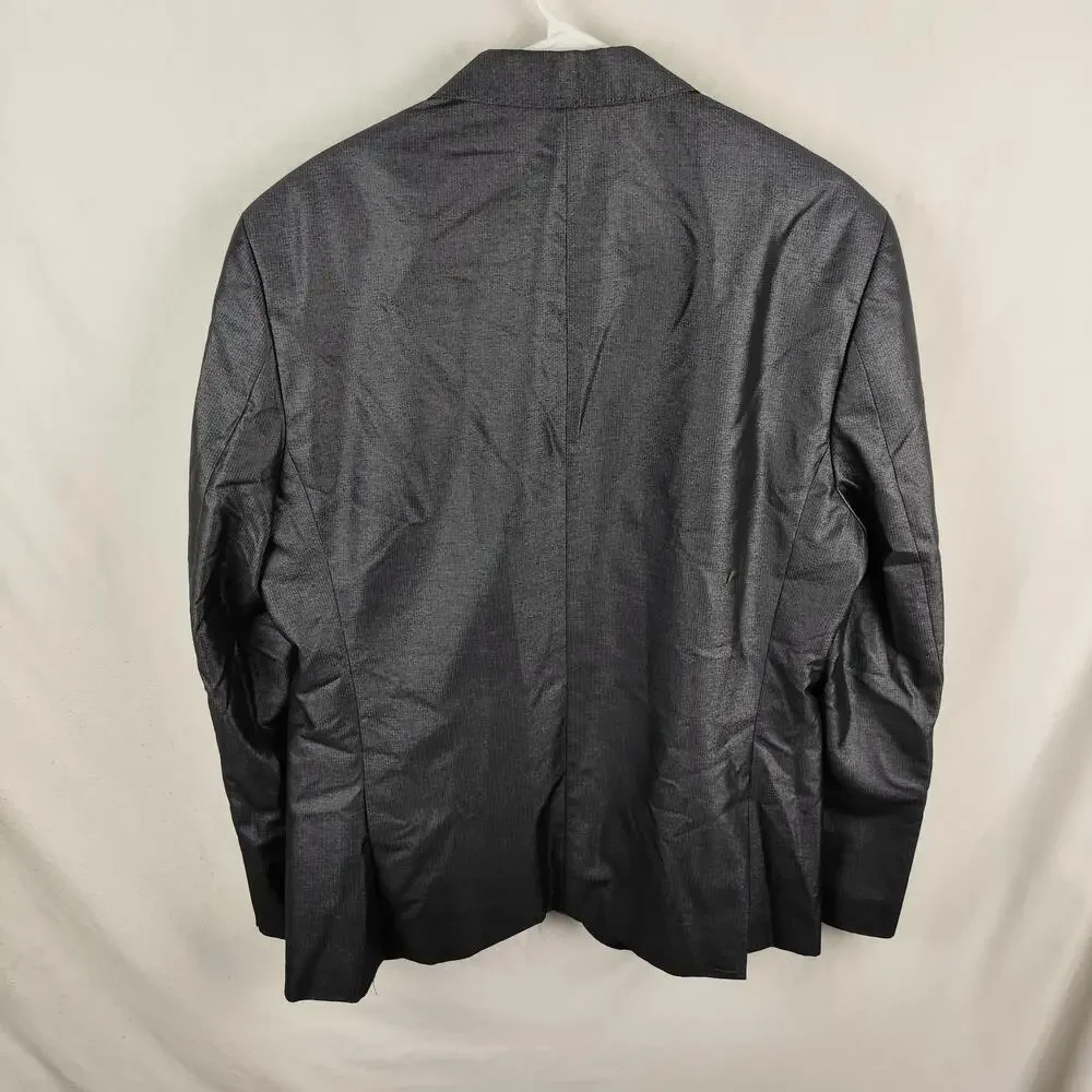Blackberrys Suit Jacket Mens 42 Gray Check 2 Button Formal Blazer Business